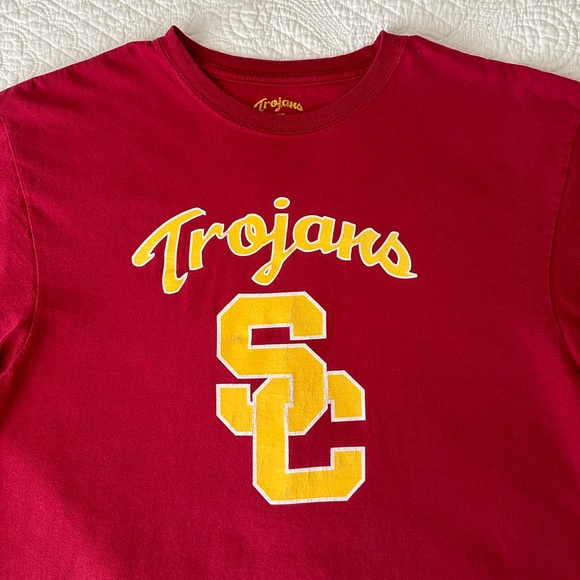 USC Trojans Graphic Logo T-Shirt Tee Vintage Large Authentic Apparel - Picture 2 of 7